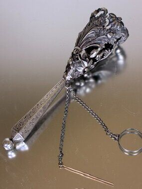 Victorian Sterling Silver Tussie Mussie Posie Holder